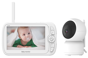 <span class=keywords><strong>Babyphone</strong></span> vidéo sans fil, écran 900ft, interphone bidirectionnel avec Rotation d'inclinaison, vidéo couleur, 5 pouces, pour la Surveillance à domicile, activé par le son - Product Image 3