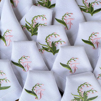 Serviette à Jours 100% Lin de Table Lavée à la Pierre