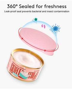 Tapa de Silicona Reutilizable Universal Portátil Personalizada de 3 Tamaños para Latas de Comida para Perros y Gatos, Tapa para Conservar la Frescura de la Comida para Mascotas - Product Image 3