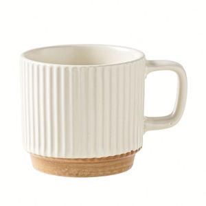 แก้วกาแฟเซรามิกสีขาวสไตล์วินเทจ รัสติก โมเดิร์น สำหรับขายส่ง แก้วนม - Product Image 5