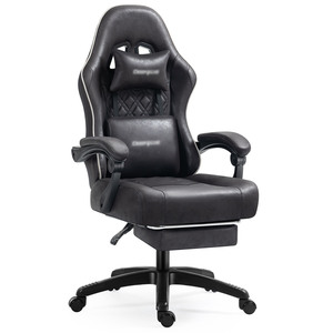 Fauteuil de <span class=keywords><strong>bureau</strong></span> inclinable pivotant en cuir à dossier haut, personnalisé, pour le gaming, avec repose-pieds, vente en gros - Product Image 1