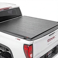 Cubierta de lona enrollable retráctil de cuero suave e impermeable con bloqueo manual para camionetas Ford F150 y GMC Sierra 1500 4x4