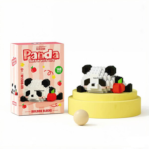 Lele Brother Building <strong>Blocks</strong> Panda 3D Diy Puzzle for Children Education with Cute Shapes Easy Assembly Home Decor - Product Image 3