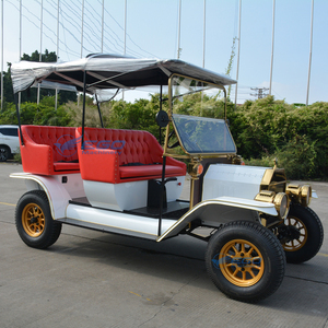 Venta Especial: Auto Clásico Eléctrico Vintage con Carrocería Blanca y Asientos Rojos Confortables, Carro Retro para Turismo, Bodas y Uso en Resorts - Product Image 2