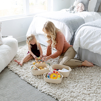 Panier de rangement en corde de coton naturel tissé petit panier d'organisation bébé pépinière chien jouets paniers