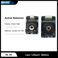 Équilibreur actif intelligent HeltecEnergy 4S 5A/10A avec affichage/Bluetooth, égaliseur actif pour batteries LFP/Li-ion/LTO
