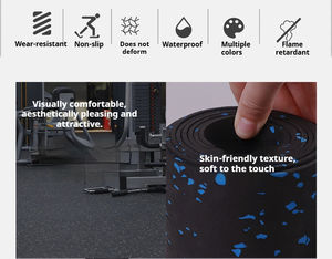 Tapis de sécurité haute densité en EPDM pour salle de sport, poids libres, insonorisation, <span class=keywords><strong>sous</strong></span>-couche stratifiée, rouleaux de revêtement de sol en caoutchouc - Product Image 4