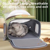 Mochila transportadora de mascotas tipo cápsula espacial de gran capacidad, transpirable, con ventana de burbuja, para gatos y perros, para viajes al aire libre.