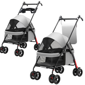 Penjualan laris kereta dorong hewan peliharaan pembawa hewan kecil Travel 4 roda kereta bayi untuk anjing besar - Product Image 6