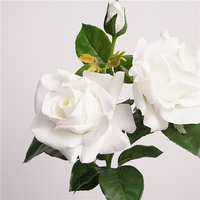 Rose artificielle de haute qualité au toucher réel, aspect hydratant, pour décoration intérieure, salon, accessoires de photographie de mariage