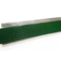 Rouleau de grillage soudé en PVC vert anti-corrosion pour volières et cages à lapins, grillage de 1/2 pouce