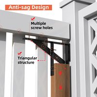 Soporte de 90 grados Kit de marco sin hundimiento Bisagras de puerta de valla de madera Soporte de esquina de puerta Hardware de puerta