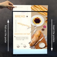 Panneau en verre trempé, éclairage LED lumineux pour restaurant, affichage du menu, boîte lumineuse, tableau