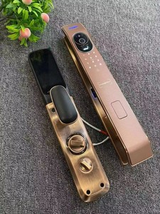 Serrure intelligente Tuya en alliage d'aluminium avec reconnaissance faciale 3D, empreinte digitale, caméra intégrée de 4 pouces et visionneuse, prend en charge plusieurs langues - Product Image 4