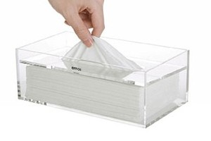 ARTWORLD ha stampato l'organizzatore acrilico trasparente di plastica di Logo per i Caddies creativi del tovagliolo della scatola del tessuto dell'hotel di casa - Product Image 2