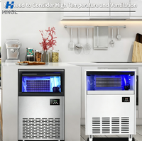 Macchina per Cubetti di Ghiaccio di Grande Capacità, Attrezzatura Automatica in Acciaio Inox per Bar, Hotel e Cucine