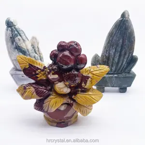 New designed crystal crafts carved crystal healing stones potted plant for decoration gifts