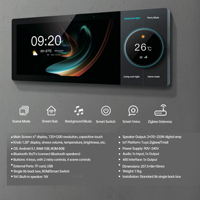 SIXWGH mise à niveau de luxe 10 pouces panneau de commande pour maison intelligente Tuya WiFi Zigbee Gateway App musique de fond vocale barre multi-scénarios
