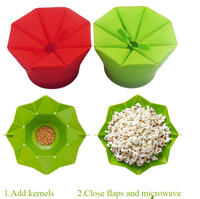 Machine à popcorn facile à utiliser sans BPA, compatible micro-ondes, durable, pliable, magique, en silicone souple, pour faire du popcorn soi-même