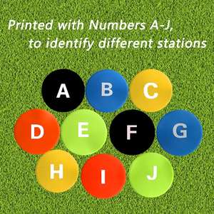 Marcadores de Puntos Planos para Aula, Preescolar y Jardín de Infancia, Marcadores de Puntos de 9'' con Letras para Entrenamiento Deportivo - Product Image 5