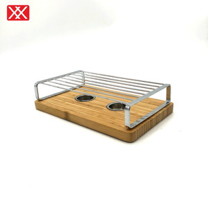 Factory Direct Sale Bamboo Base Metal Teapot <strong>Warmer</strong> <strong>Tea</strong> Set Coffee Cup <strong>Tea</strong> Pot <strong>Tea</strong> <strong>Light</strong> <strong>Food</strong> <strong>Warmer</strong> Set - Product Image 4