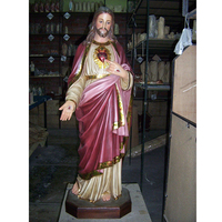 Statue de jésus en résine en fibre de verre, cœur sacré, artisanat religieux catholique décoratif