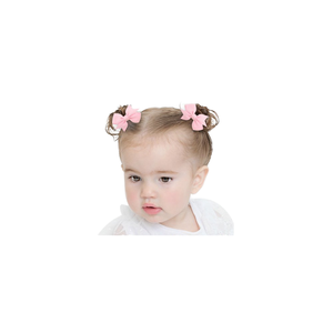 Fiocco per capelli <span class=keywords><strong>con</strong></span> nastro a coda di rondine da 2.2 pollici <span class=keywords><strong>con</strong></span> fermaglio pieno foderato accessorio per capelli per bambine - Product Image 4