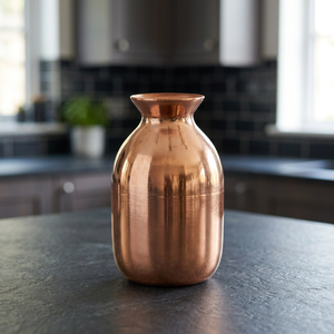 <b>Copper</b> Plated Iron Tabletop <b>Vase</b>-Lightweight Luxury Design for Party Use - Product Image 3