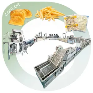 Línea de productos automática para freír patatas fritas, máquina Industrial usada para hacer freír patatas fritas