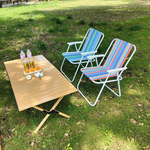 Chaise de plage pliable de <span class=keywords><strong>camping</strong></span> et de pêche en plein air au design minimaliste NB-FAVOUR avec dossier multicolore en option - Product Image 2