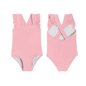 Maillot de bain une pièce imprimé léopard pour enfants - Doux, extensible, sans manches - Product Image 5