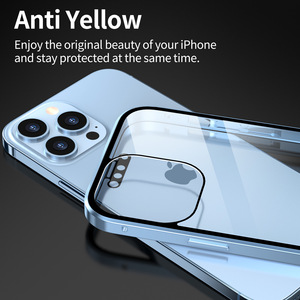 <span class=keywords><strong>Coque</strong></span> de protection en métal <span class=keywords><strong>Anti</strong></span>-<span class=keywords><strong>espion</strong></span> pour <span class=keywords><strong>iPhone</strong></span> 14 avec verre trempé nano tech - Product Image 4