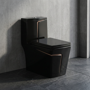 WC monobloc en céramique pour le marché chinois, à siphon en S, avec abattant à fermeture lente, à poser au sol - Product Image 4