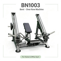 Máquina de remo lineal con carga de placas para entrenamiento de espalda, equipo de gimnasio comercial