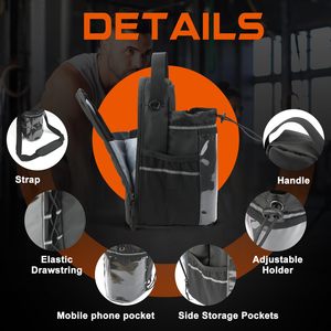 Sac de sport magnétique pour hommes et femmes, porte-bouteille magnétique avec poche transparente pour téléphone tactile, sacs de sport portables à bandoulière - Product Image 4