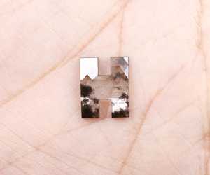 1.71 CT 10.1x8.0mm Lab Grown D Color H Shaped <b>Initial</b> Diamond Pendant <b>Ring</b> with IGI Certification - Product Image 6