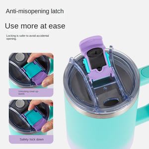 Vente chaude 304 Gobelets isolés en acier inoxydable Poignée de grande capacité avec voyage sous vide à ampoule de glace à trois boissons - Product Image 4