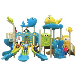 Tobogán de combinación de plástico para exteriores para niños de estilo marino para Parque de playa para diversión y aventura al aire libre - Product Image 3