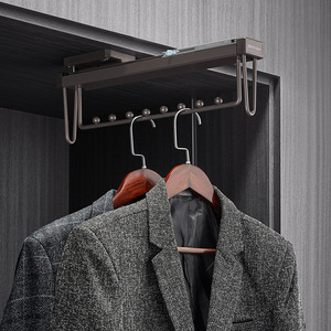 Cooper Wardrobe Top Sliding Tie <b>Clip</b> Storage Rack For Scarf Shawl Belt Leather <b>Hook</b> Organizer Hanging Closet Organizers - Product Image 1