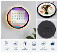 Écran LCD rond personnalisé de 23,6 pouces, résolution 1280x1280, 500 nits, écran tactile PCAP, moniteur circulaire pour lecteur multimédia publicitaire