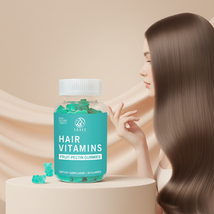 Integratore Multivitaminico in Gommose <span class=keywords><strong>Blu</strong></span> per Adulti con Biotina, Vitamina C ed E, a Marchio Privato, per la Crescita dei Capelli e la Riduzione della Caduta dei Capelli - Product Image 1