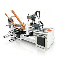 Tour à bois Mustang MT1202-5A avec diamètre de rotation maximal de 200 mm et capacité de pièce de travail de 1200 mm, 380 V, multifonctionnel