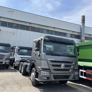 รถบรรทุกหัวลากดีเซล Howo มือสอง ราคาโรงงาน 6x4 450 แรงม้า เครื่องยนต์ Weichai พวงมาลัยซ้าย เบาะนั่งระบบกันสะเทือนด้วยลม สภาพดี ขาย - Product Image 1