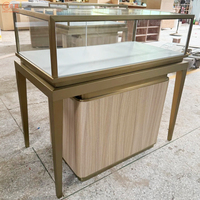 Vitrine de bijoux moderne en chêne Vitrine de montre de magasin personnalisé Vitrine en verre multifonctionnelle pour boutiques