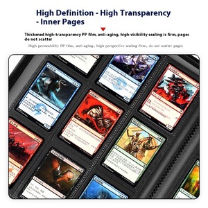 <span class=keywords><strong>Grand</strong></span> Album de Cartes Multifonctionnel à 9 Poches en PU avec Fermeture Éclair et Blocage RFID, Protège-Cartes pour Cartes Yugioh Ultraman TCG - Product Image 5