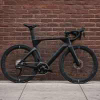 Vélo de route en carbone OEM 700C, cadre et fourche en carbone, cockpit en carbone, jeu de roues en carbone, frein à disque, vélo complet