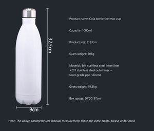 Custom Made Blank Thermos <strong>Tumbler</strong> DIY White <strong>Sublimation</strong> Stainless Steel Water Bottle Drinking Mugs for Designer and Promotion - Product Image 4