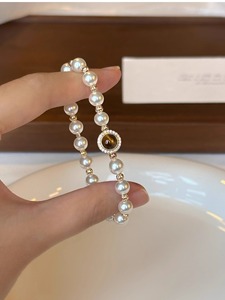 925 Sterling Silver Pearl and Tiger Eye Stone <b>Bracelet</b> for Women High End <b>Bracelet</b> with a Stylish and Elegant Design - Product Image 5