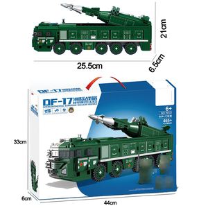 รถคอมแบตทหารของเล่นก่อสร้างขีปนาวุธนิวเคลียร์ปืนครกเซอร์รถบรรทุกอิฐกองทัพอากาศ465 + ชิ้น - Product Image 2