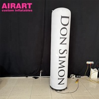 Colonne publicitaire gonflable blanche durable, pilier gonflable blanc personnalisable pour événements et promotions